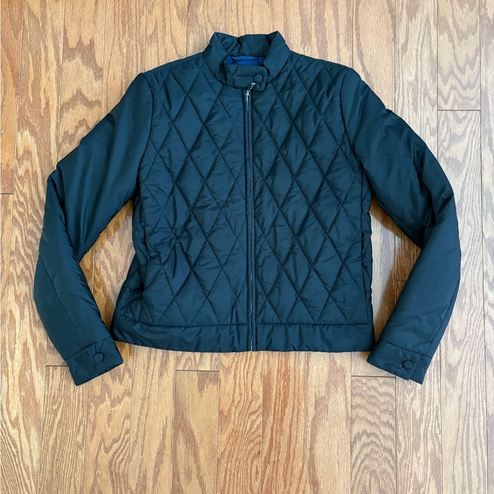 Miu Miu Women’s Quilted Black Zip Up Jacket Size EU 38 Like New